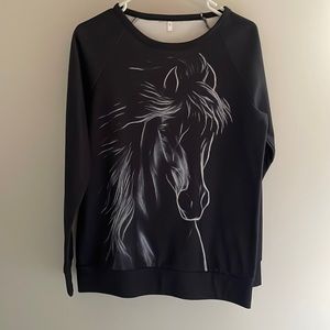 Women’s Medium Horse Crew Neck Sweatshirt
